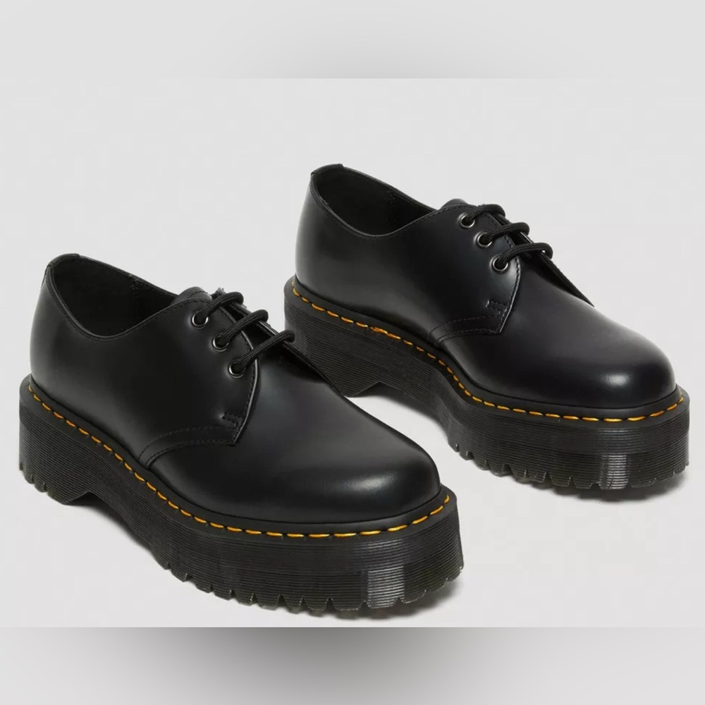 Dr. Martens 1461 Smooth Leather Quad Platform Shoes, Size 9 Women’s/8 Men’s- NEW